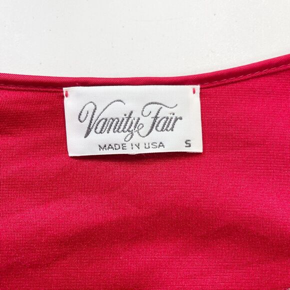 VTG‎ 80s Vanity Fair Robe Housecoat Womens Small Embroidered Floral Lounge Sleep - Picture 8 of 10